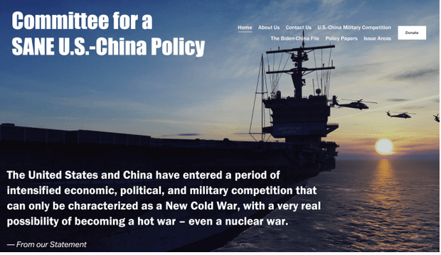 Derailing the U.S. Rush Toward War With China. Launching the Committee for a SANE U.S.-China Policy.